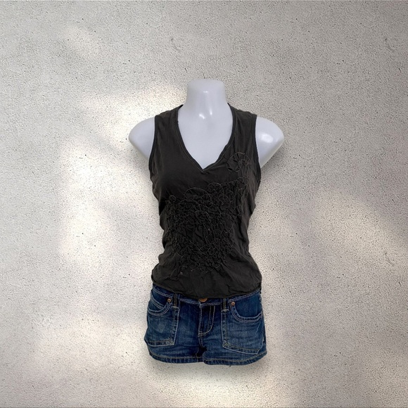 Diesel Tops - Vtg Y2k Diesel Discoveries Ruched V-Neck Tank Top